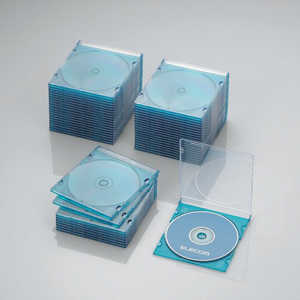 エレコム ELECOM CD/DVD/Blu-ray対応収納スリムケース(1枚収納×50セット) CCD-JSCS50CBU エレコム ELECOM CD/DVD/Blu-ray対応収納スリムケース(1枚収納×50セット) CCD-JSCS50CBU