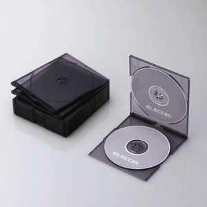 エレコム ELECOM CD/DVD/Blu-ray対応収納スリムケース(2枚収納×10セット・クリアブラック) CCD-JSCSW10CBK エレコム ELECOM CD/DVD/Blu-ray対応収納スリムケース(2枚収納×10セット・クリアブラック) CCD-JSCSW10CBK