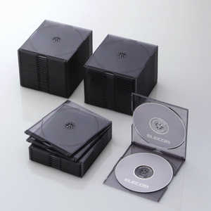エレコム　ELECOM CD/DVD/Blu-ray対応収納スリムケース(2枚収納×50セット) CCD-JSCSW50CBK
