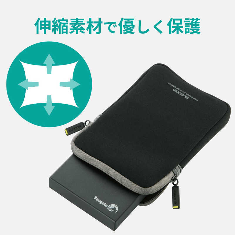 エレコム　ELECOM エレコム　ELECOM ポータブルハードディスクケース 収容サイズS HDC-NC002 HDC-NC002