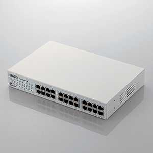 エレコム　ELECOM スイッチングハブ(24ポｰト･Gigabit対応･電源内蔵)メタル筐体 EHC-G24MN-HJW