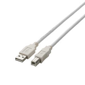 쥳 ELECOM 5.0m USB2.0֥AעΡB(ۥ磻) U2C-BN50WH
