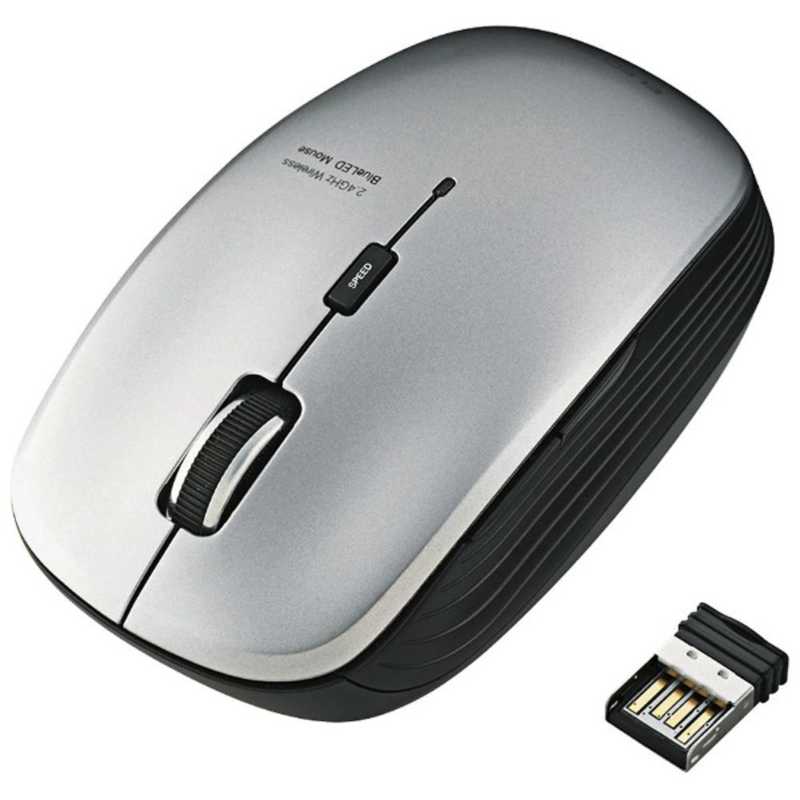 エレコム　ELECOM エレコム　ELECOM マウス シルバー [BlueLED /無線(ワイヤレス) /5ボタン /USB] M-BL21DBSSV M-BL21DBSSV