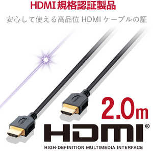 エレコム　ELECOM イーサネット対応HIGHSPEED HDMIケーブル 2.0m ブラック GM-DHHD14ER20BK