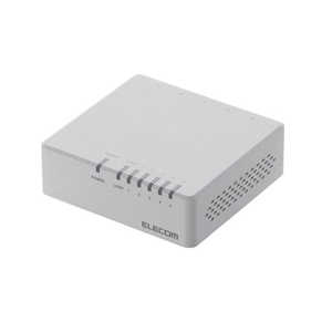 エレコム　ELECOM スイッチングハブ｢5ポｰト･100/10Mbps･ACアダプタ｣ホワイト EHC-F05PA-JW