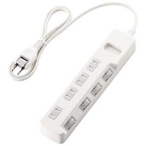 エレコム　ELECOM 省エネタップ ［1.0m /4個口 /スイッチ付き(個別)］ ホワイト TE6A2410WH