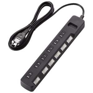 エレコム　ELECOM タップ ［2.5m /6個口 /スイッチ付き(個別)］ ブラック TK6A2625BK