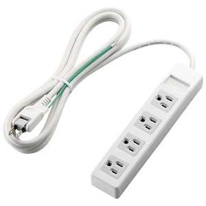 エレコム　ELECOM 3ピンプラグ対応タップ (3ピン式･4個口･2.5m) T-T1A-3425WH ホワイト