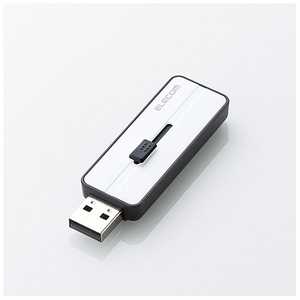 エレコム　ELECOM USBメモリ MF-KNU2AWHシリーズ ホワイト [32GB /USB2.0 /USB TypeA /スライド式] MF-KNU2A32GWH