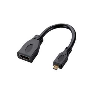 쥳 ELECOM HDMIѴĹץ饰 ֥å [0.1m /HDMIMicroHDMI /ɥ] AD-HDAD2BK