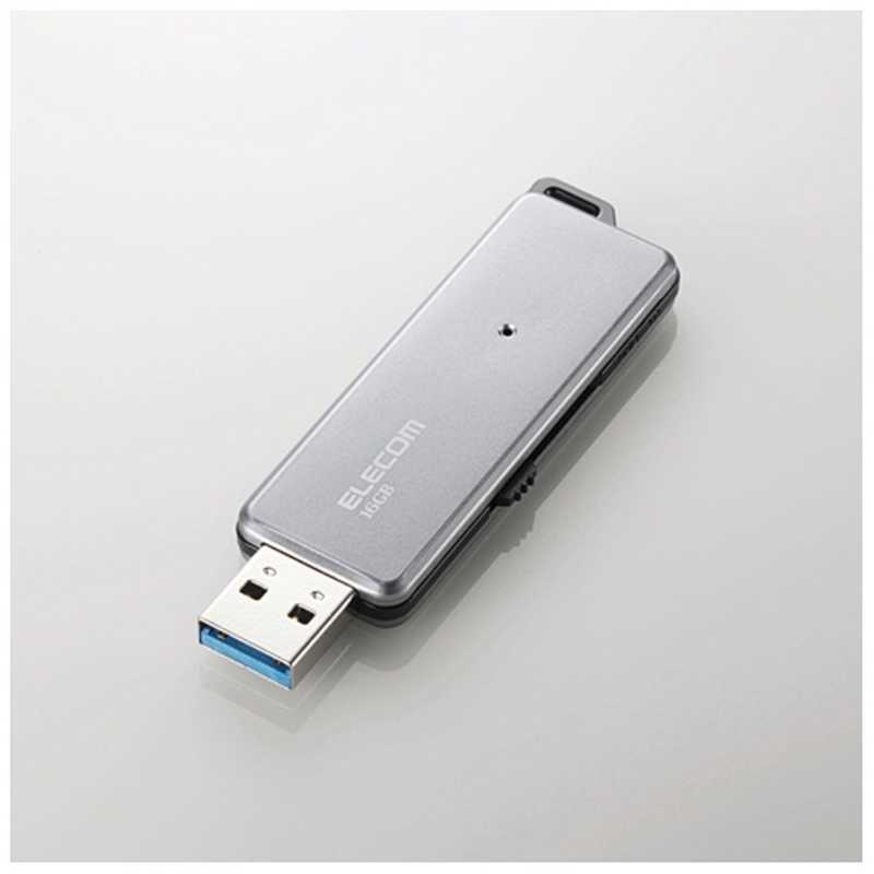 エレコム　ELECOM エレコム　ELECOM USBメモリ MF-RDSU3GYシリーズ グレー [32GB /USB3.0 /USB TypeA /スライド式] MF-RDSU332GGY MF-RDSU332GGY