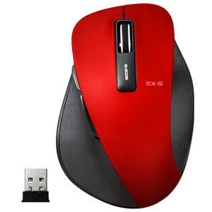 エレコム　ELECOM ワイヤレスBlueLEDマウス EX-G M-XGM10DBシリｰズ Mサイズ(5ボタン) M-XGM10DBRD
