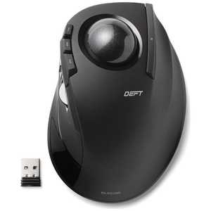 エレコム ELECOM マウス トラックボール DEFT [光学式 /無線(ワイヤレス) /8ボタン /USB] ブラック M-DT1DRBK