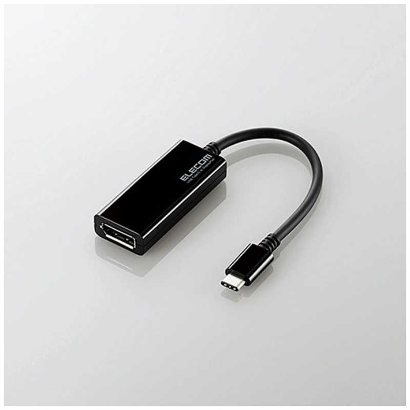 エレコム　ELECOM エレコム　ELECOM 映像変換アダプタ [USB-C オス→メス DisplayPort] ブラック AD-CDPBK AD-CDPBK