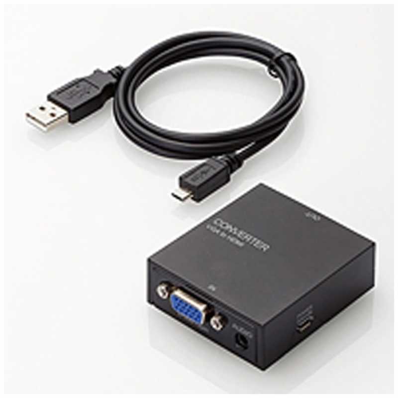 エレコム　ELECOM エレコム　ELECOM アップスキャンコンバーター/3.5φ/VGA-HDMI/HDMI1. AD-HDCV03 AD-HDCV03