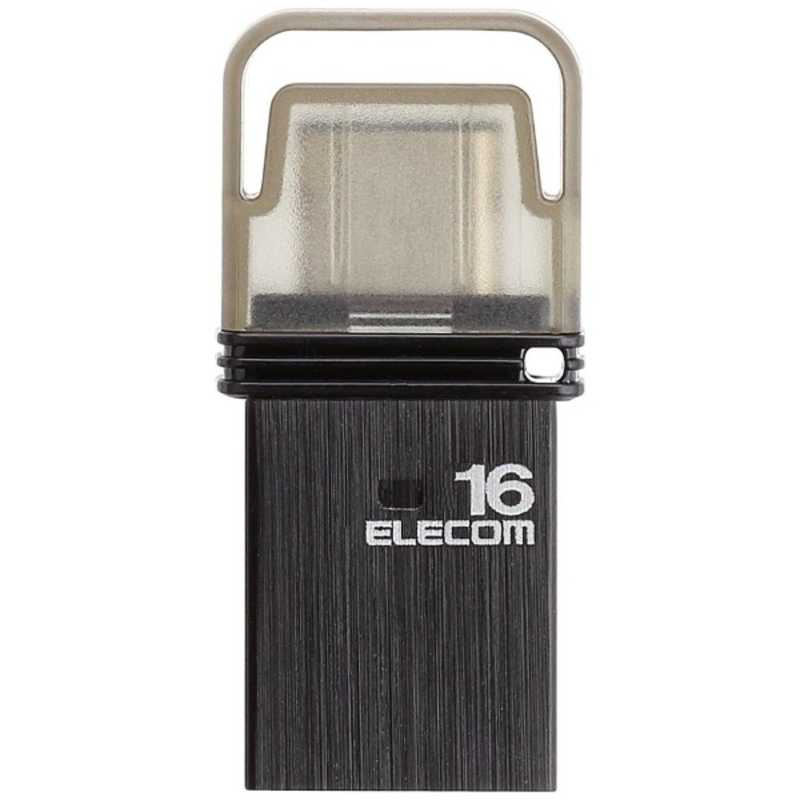 エレコム　ELECOM エレコム　ELECOM USBメモリー 16GB USB3.1 TypeA+ TypeC キャップ式  MF-CAU3116GBK MF-CAU3116GBK