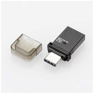エレコム ELECOM USB Type-C⇔USB3.0 デュアル USBドライブ Type-C(32GB) ブラック MFCAU3132GBK
