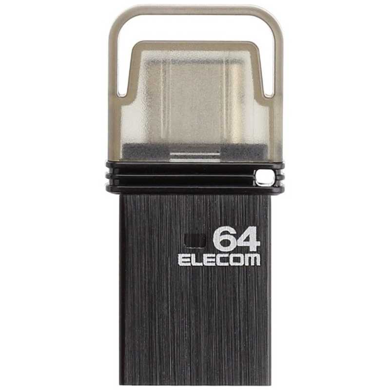エレコム　ELECOM エレコム　ELECOM USBメモリー 64GB USB3.1 TypeA+ TypeC キャップ式  MF-CAU3164GBK MF-CAU3164GBK