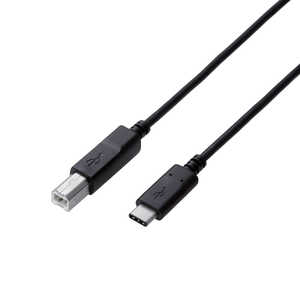 쥳 ELECOM 0.5m[USB-CUSB-B]2.0֥ šž ֥å U2CCB05NBK