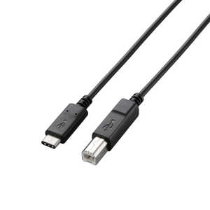GR ELECOM 1.0m[USB-C  USB-B]2.0P[u [dE] U2C-CB10NBK