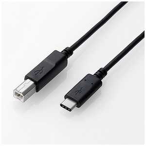 エレコム　ELECOM 4.0m[USB-C ⇔ USB-B]2.0ケーブル 充電･転送 ブラック U2C-CB40NBK