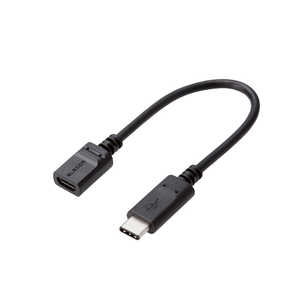 エレコム　ELECOM 0.15m[USB-C→USB microB]2.0変換アダプタ 充電･転送 ブラック U2C-MBFCM01NBK