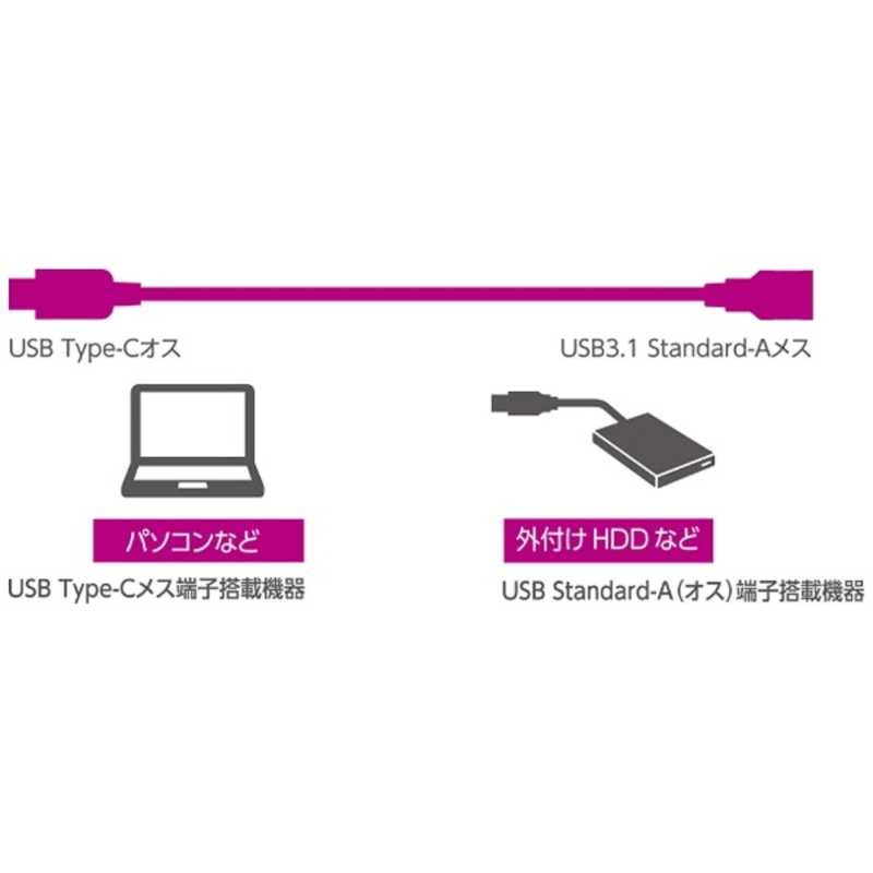 エレコム　ELECOM エレコム　ELECOM 0.15m[USB-C → USB-A]3.1 Gen1変換アダプタ 充電･転送 USB-3AFCM01NBK USB-3AFCM01NBK