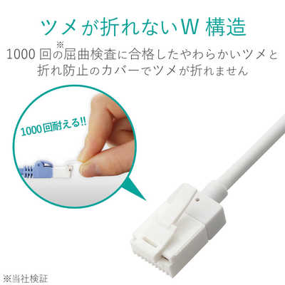 （まとめ） エレコム ツメ折れ防止スーパースリムLANケーブルCat6A準拠 LD-GPASST／BU50 〔×5セット〕 まとめ) エレコムツメ折れ防止スーパースリムLANケーブル Cat6A準拠