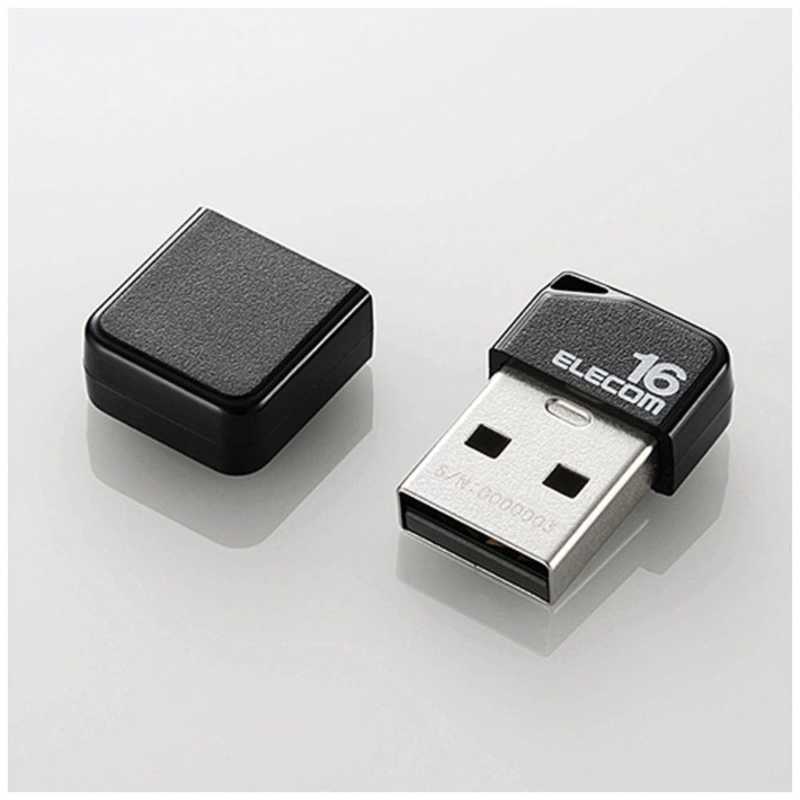 エレコム ELECOM USBメモリー 現金特価 16GB MF-SU2B16GBK USB2.0 100％品質 キャップ式