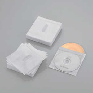 エレコム　ELECOM 120枚収納 Blu-ray･CD･DVD対応不織布ケース タイトルカード(ホワイト) CCD-NIWB120WH