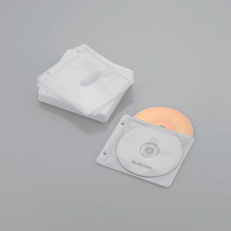 エレコム　ELECOM エレコム　ELECOM 60枚収納 Blu-ray･CD･DVD対応不織布ケース 2穴(ホワイト) CCD-NBWB60WH CCD-NBWB60WH