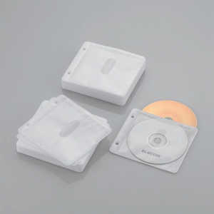 エレコム ELECOM 120枚収納 Blu-ray・CD・DVD対応不織布ケース 2穴(ホワイト) CCD-NBWB120WH エレコム ELECOM 120枚収納 Blu-ray・CD・DVD対応不織布ケース 2穴(ホワイト) CCD-NBWB120WH