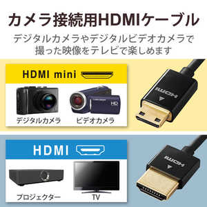 エレコム　ELECOM カメラ接続用HDMIケーブル(HDMI miniタイプ)2.0m DGW-HD14SSM20BK