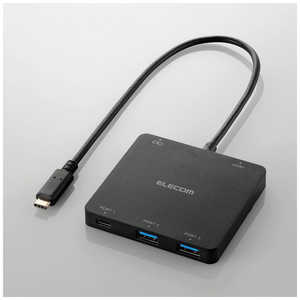 쥳 ELECOM USBHUB3.1 Gen1 ɥå󥰥ơ PDб TypePD100Wб U3HC-DC03BBK