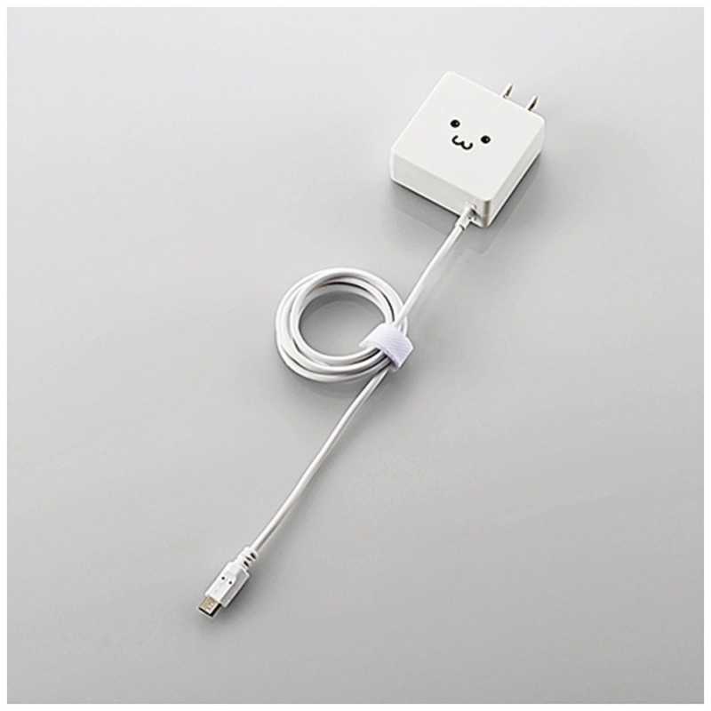 エレコム　ELECOM エレコム　ELECOM [micro USB]ケーブル一体型AC充電器 (1.0m) ホワイトフェイス MPA-ACMBC104WF MPA-ACMBC104WF