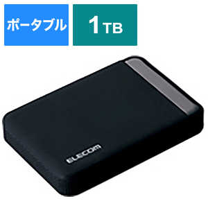 エレコム ELECOM 外付けHDD ブラック [ポータブル型 /1TB] ELP-EEN010UBK