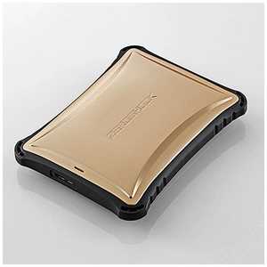 エレコム　ELECOM 外付けHDD ゴールド [1TB /ポータブル型] ELP-ZS010UGD