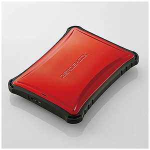 エレコム　ELECOM 外付けHDD レッド [1TB /ポータブル型] ELP-ZS010URD