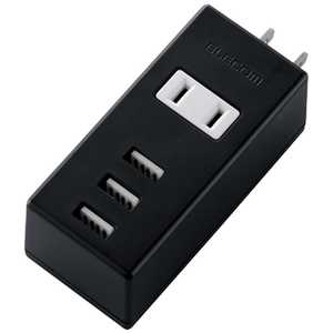 エレコム ELECOM USBタップ USBメスx3 ACx1 ケーブル無 縦向き MOT-U05-2132BK (ブラック) エレコム ELECOM USBタップ USBメスx3 ACx1 ケーブル無 縦向き MOT-U05-2132BK (ブラック)