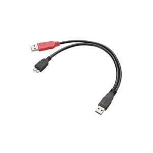 쥳 ELECOM 60cm(30cm+30cm)USB3.0֥AעΡmicroB USB3AAMB5DPBK (֥å)