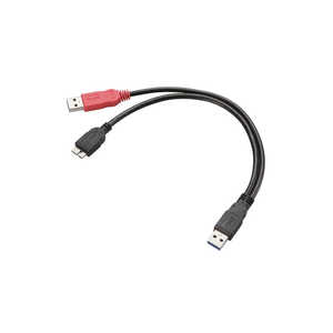 エレコム ELECOM 60cm(30cm+30cm)USB3.0ケーブル「A」⇔「microB」 USB3‐AAMB5DPBK (ブラック) エレコム ELECOM 60cm(30cm+30cm)USB3.0ケーブル「A」⇔「microB」 USB3‐AAMB5DPBK (ブラック)