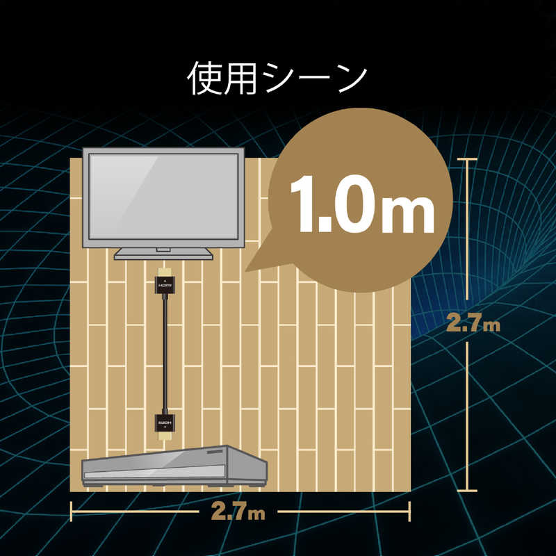 エレコム　ELECOM エレコム　ELECOM HDMIケーブル ブラック [1m /HDMI⇔HDMI /スリムタイプ] DH-HD14SS10BK DH-HD14SS10BK