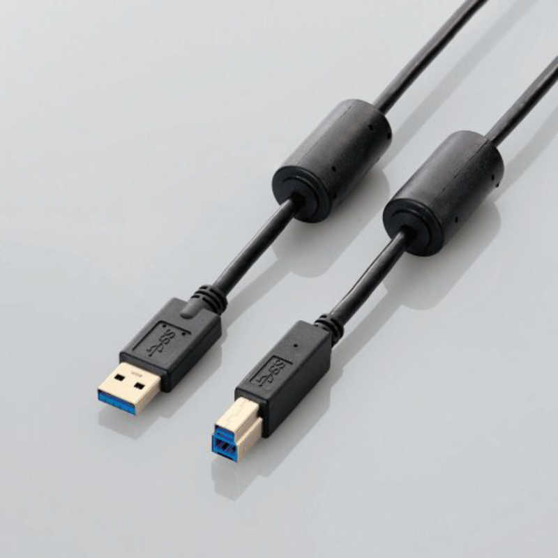 エレコム　ELECOM エレコム　ELECOM 1.0m USB3.0ケーブル ｢A｣⇔｢B｣ USB3-BF10BK USB3-BF10BK