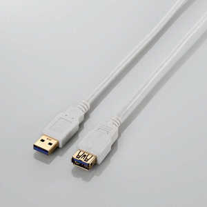 エレコム　ELECOM 1.0m USB3.0延長ケーブル ｢Aオス｣⇔｢Aメス｣ USB3-E10WH