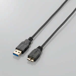 쥳 ELECOM 1.0m USB3.0֥ AעΡmicroB USB3-AMBX10BK