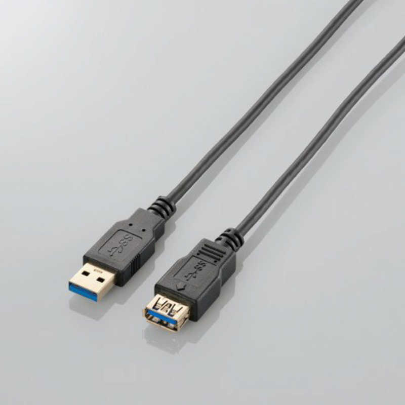 エレコム　ELECOM エレコム　ELECOM 1.0m USB3.0延長ケーブル ｢Aオス｣⇔｢Aメス｣ USB3-EX10BK USB3-EX10BK