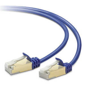 エレコム ELECOM CAT7対応 LANケーブル 10G対応 (ブルーメタリック・0.5m) LD-TWSST/BM05