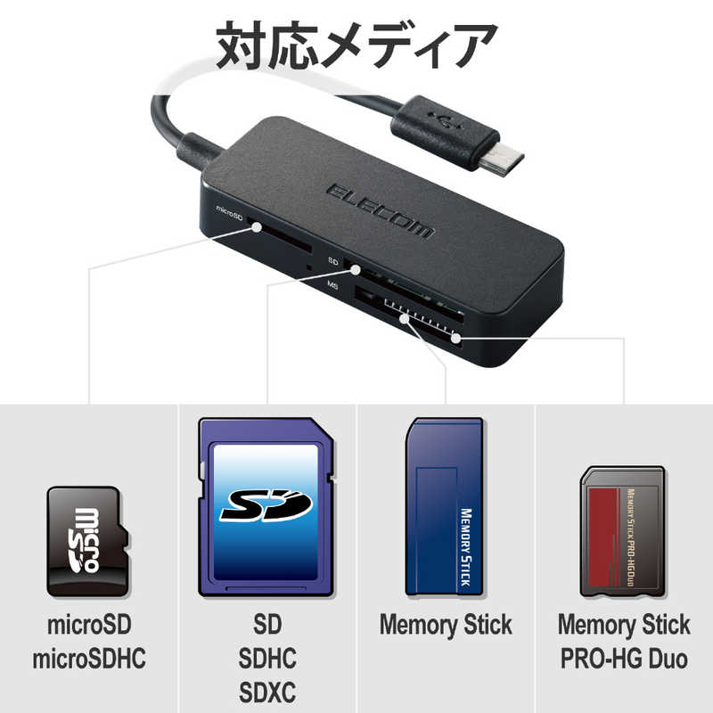 エレコム　ELECOM エレコム　ELECOM マルチカードリーダー ライター ブラック (USB3.0/2.0) MRS-MB05BK MRS-MB05BK