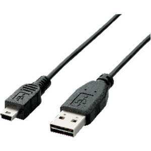 エレコム　ELECOM 1.0m USB2.0ケーブル ｢A｣⇔｢miniB｣ U2C-DMB10BK