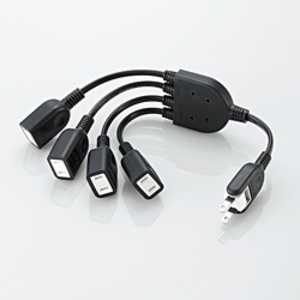 エレコム ELECOM ACアダプタ用電源延長コード(4個口) 0.2m T-ADR4BK エレコム ELECOM ACアダプタ用電源延長コード(4個口) 0.2m T-ADR4BK